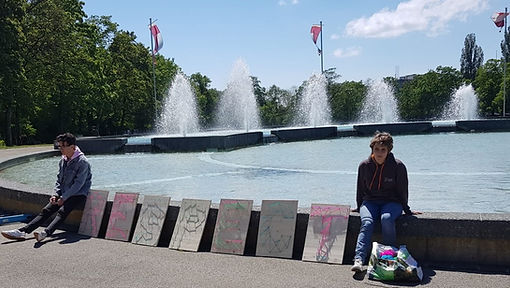 C’est la base et Canvas au Parc Milan à Lausanne
